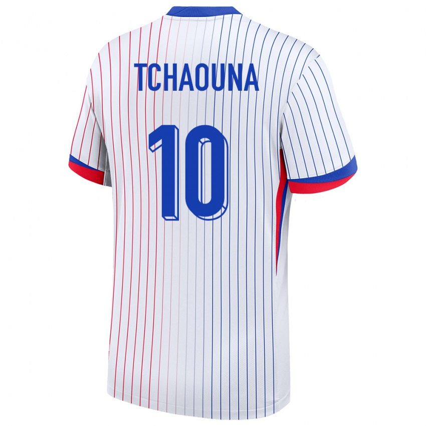 Damen Frankreich Loum Tchaouna #10 Weiß Auswärtstrikot Trikot 24-26 T-Shirt Österreich