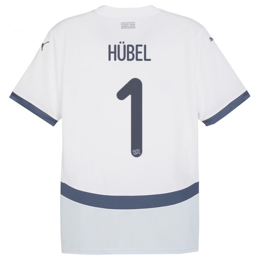 Damen Schweiz Marvin Hubel #1 Weiß Auswärtstrikot Trikot 24-26 T-Shirt Österreich