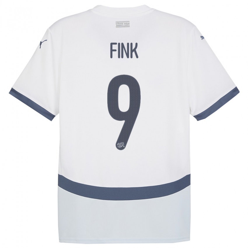 Damen Schweiz Bradley Fink #9 Weiß Auswärtstrikot Trikot 24-26 T-Shirt Österreich