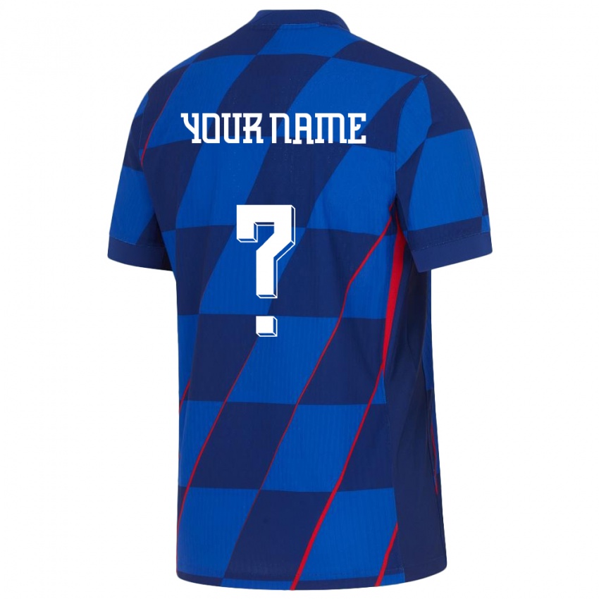 Damen Kroatien Ihren Namen #0 Blau Auswärtstrikot Trikot 24-26 T-Shirt Österreich