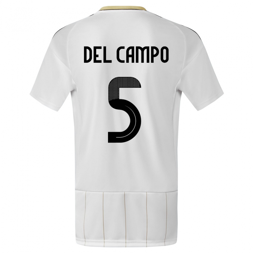 Damen Costa Rica Valeria Del Campo #5 Weiß Auswärtstrikot Trikot 24-26 T-Shirt Österreich