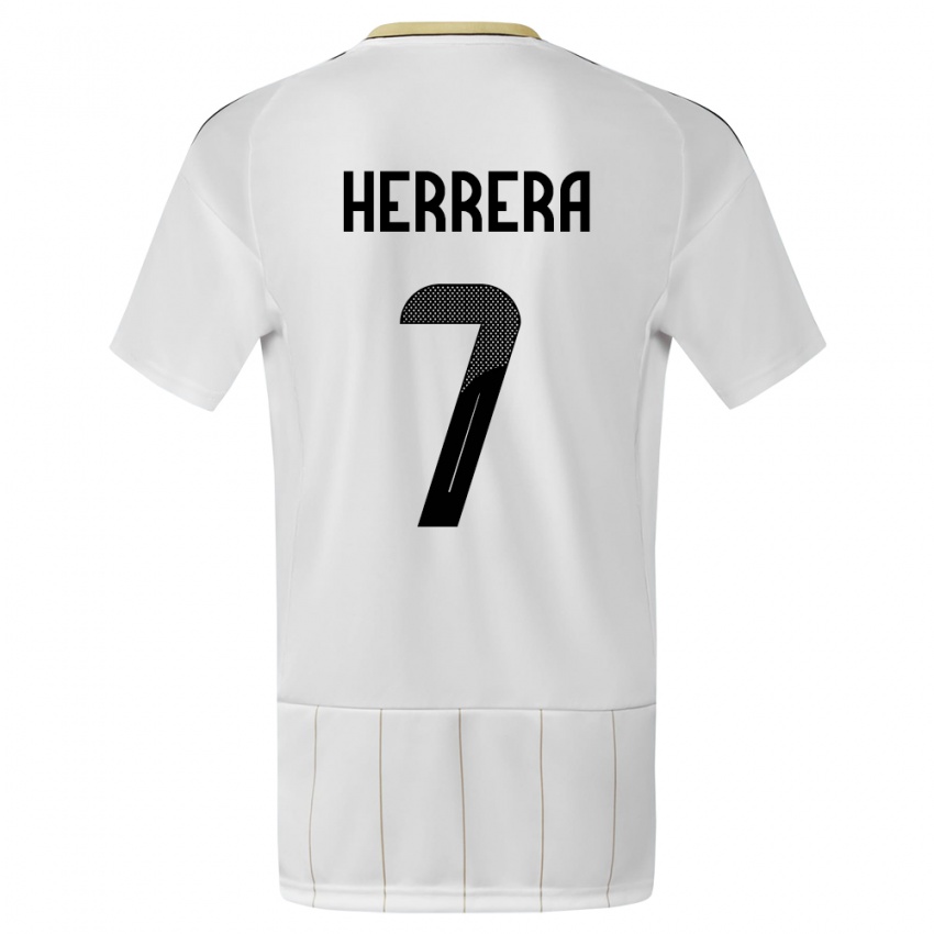 Damen Costa Rica Melissa Herrera #7 Weiß Auswärtstrikot Trikot 24-26 T-Shirt Österreich