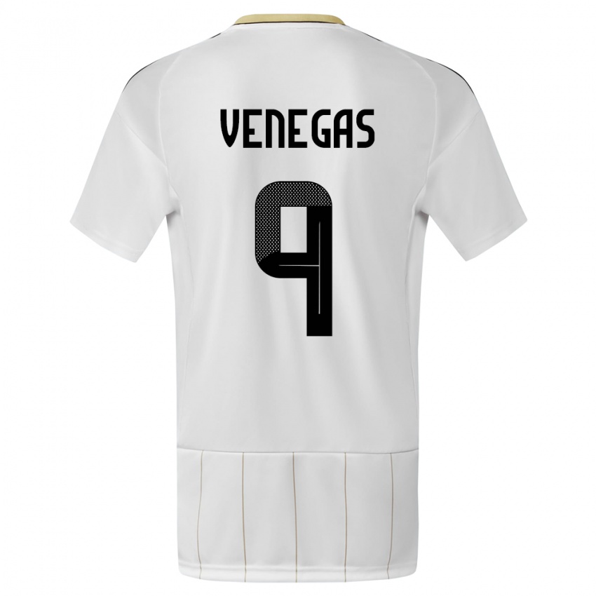 Damen Costa Rica Carolina Venegas #9 Weiß Auswärtstrikot Trikot 24-26 T-Shirt Österreich