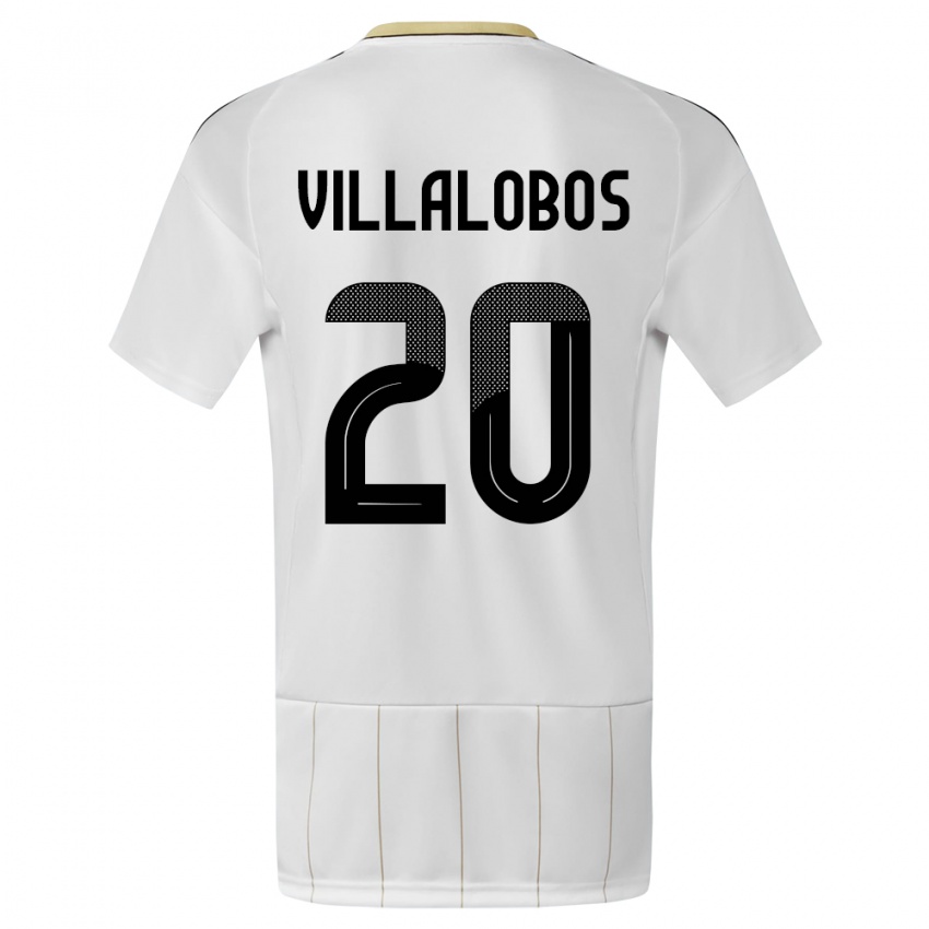 Damen Costa Rica Fabiola Villalobos #20 Weiß Auswärtstrikot Trikot 24-26 T-Shirt Österreich