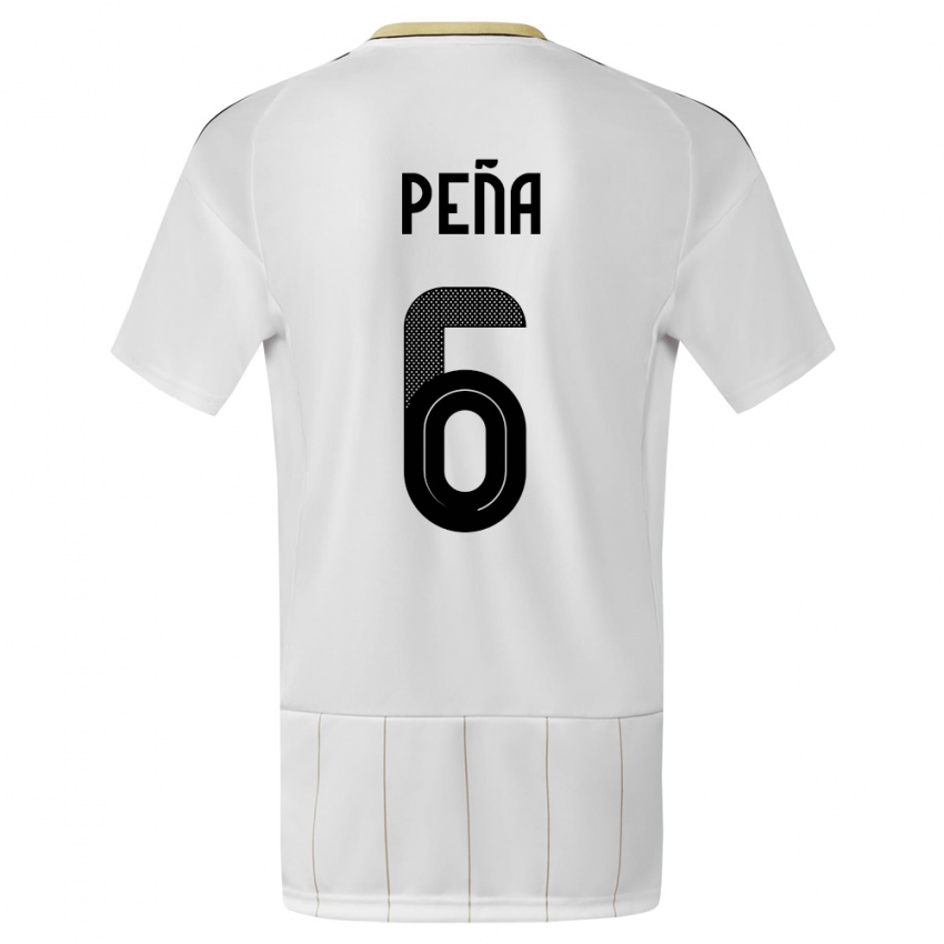 Damen Costa Rica Ricardo Pena #6 Weiß Auswärtstrikot Trikot 24-26 T-Shirt Österreich