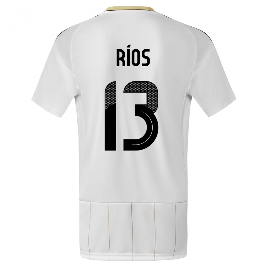 Damen Costa Rica Keral Rios #13 Weiß Auswärtstrikot Trikot 24-26 T-Shirt Österreich