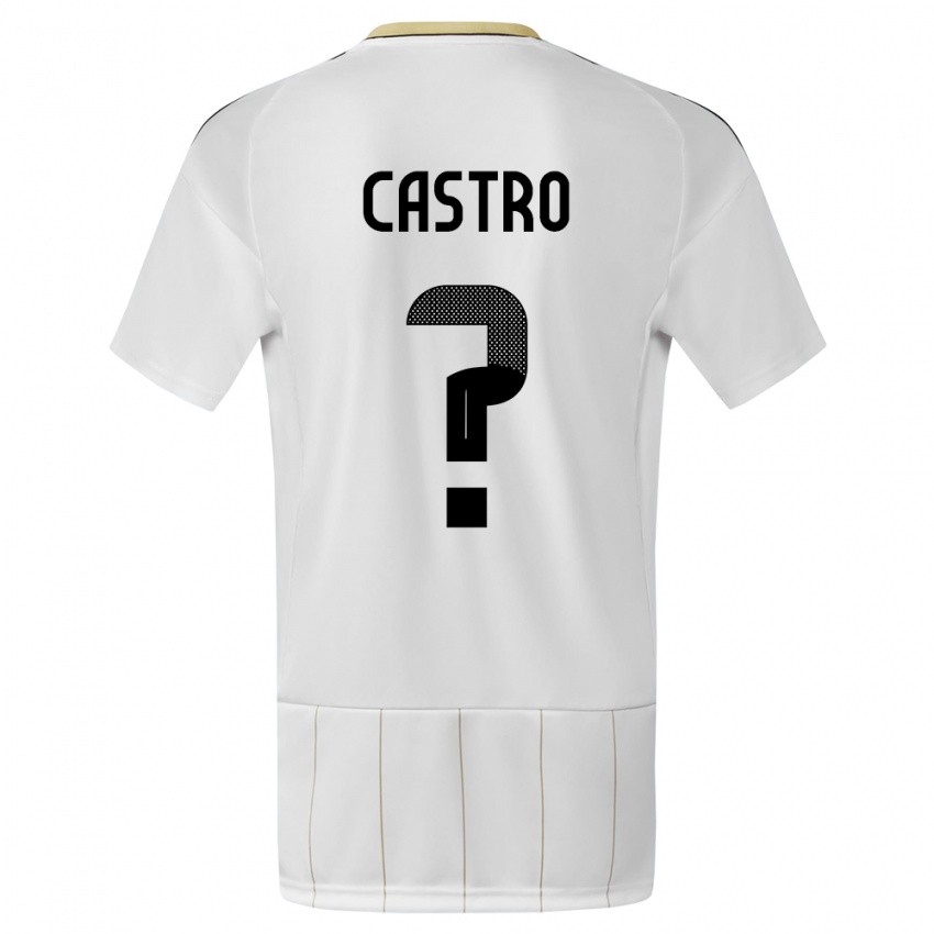 Damen Costa Rica Mathias Castro #0 Weiß Auswärtstrikot Trikot 24-26 T-Shirt Österreich