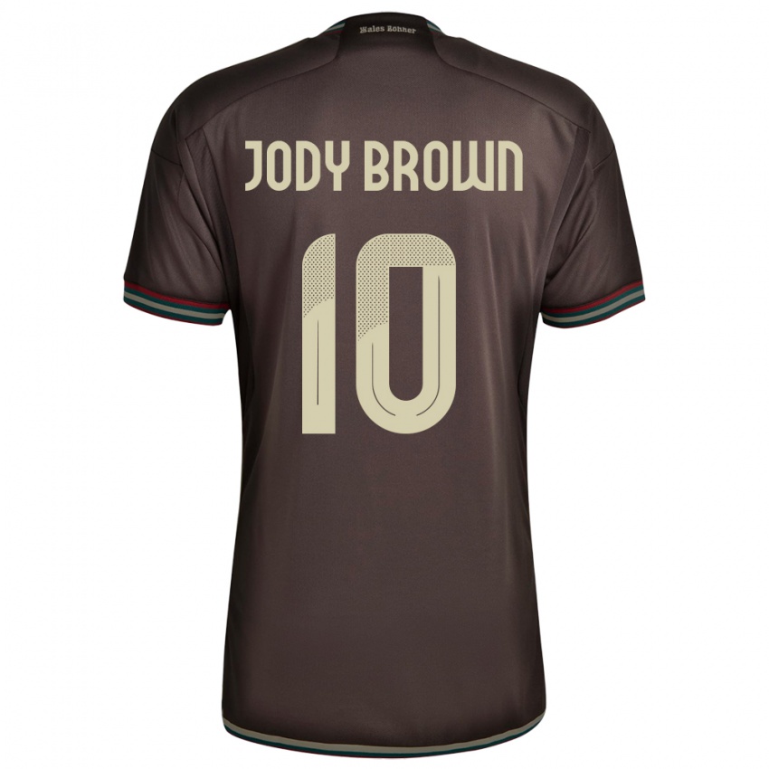 Damen Jamaika Jody Brown #10 Nachtbraun Auswärtstrikot Trikot 24-26 T-Shirt Österreich