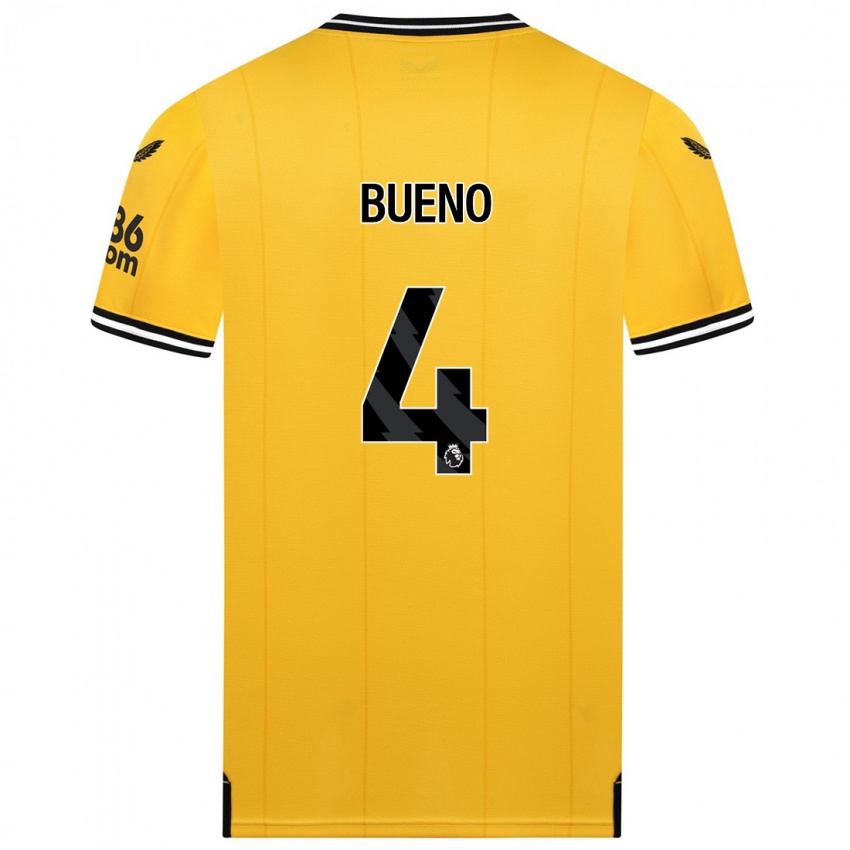 Kinder Santiago Bueno #4 Gelb Heimtrikot Trikot 2023/24 T-Shirt Österreich