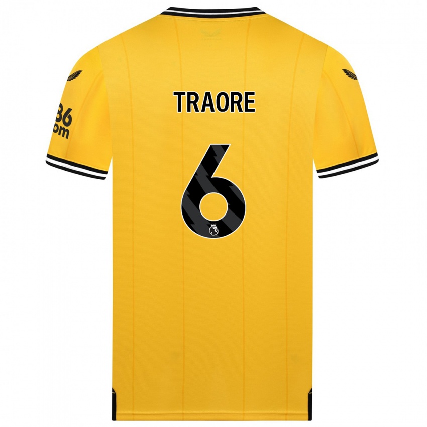 Kinder Boubacar Traoré #6 Gelb Heimtrikot Trikot 2023/24 T-Shirt Österreich