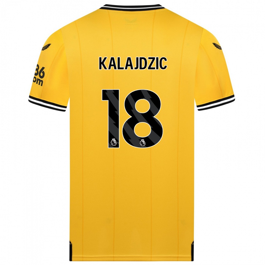 Kinder Sasa Kalajdzic #18 Gelb Heimtrikot Trikot 2023/24 T-Shirt Österreich