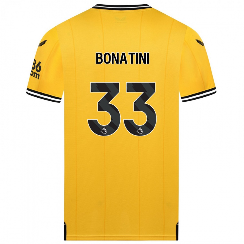 Kinder Leo Bonatini #33 Gelb Heimtrikot Trikot 2023/24 T-Shirt Österreich