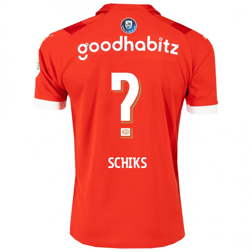 Kinder Niek Schiks #0 Rot Heimtrikot Trikot 2023/24 T-Shirt Österreich