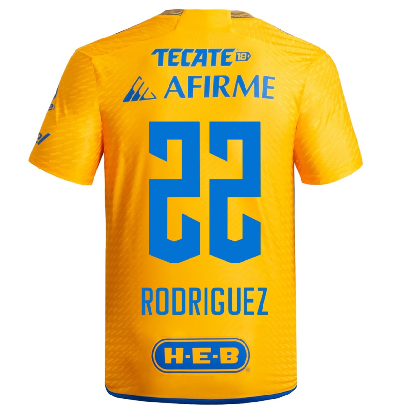 Kinder Anika Rodriguez #22 Gelb Heimtrikot Trikot 2023/24 T-Shirt Österreich