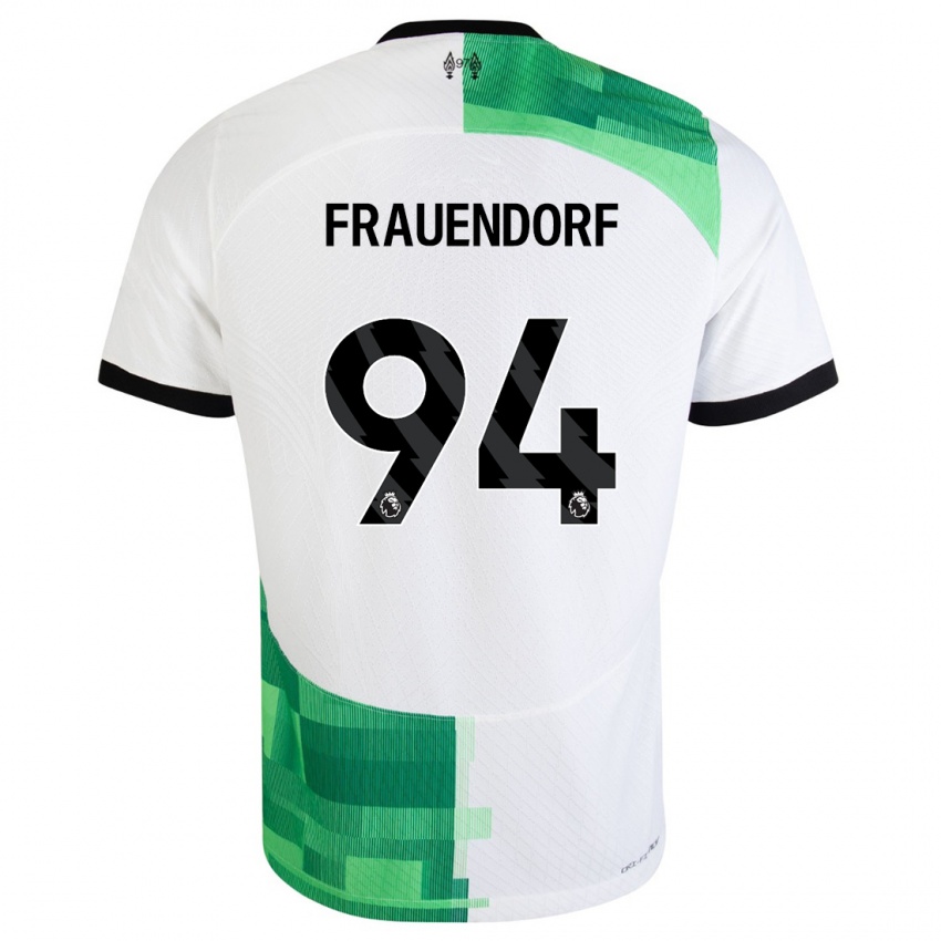 Kinder Melkamu Frauendorf #94 Weiß Grün Auswärtstrikot Trikot 2023/24 T-Shirt Österreich