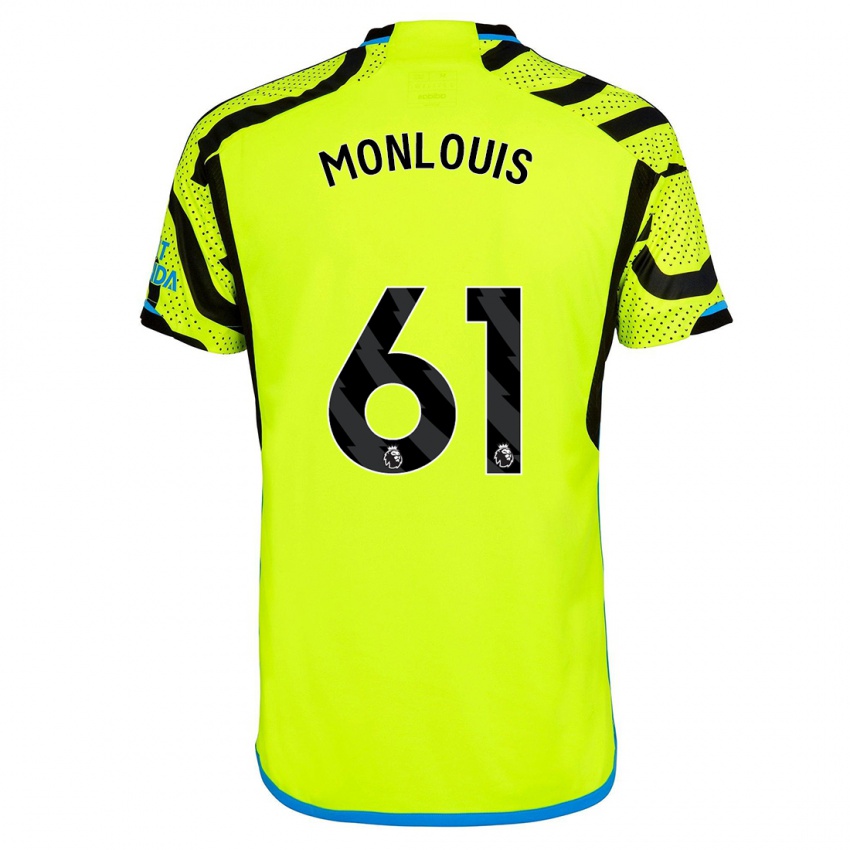 Kinder Zane Monlouis #61 Gelb Auswärtstrikot Trikot 2023/24 T-Shirt Österreich