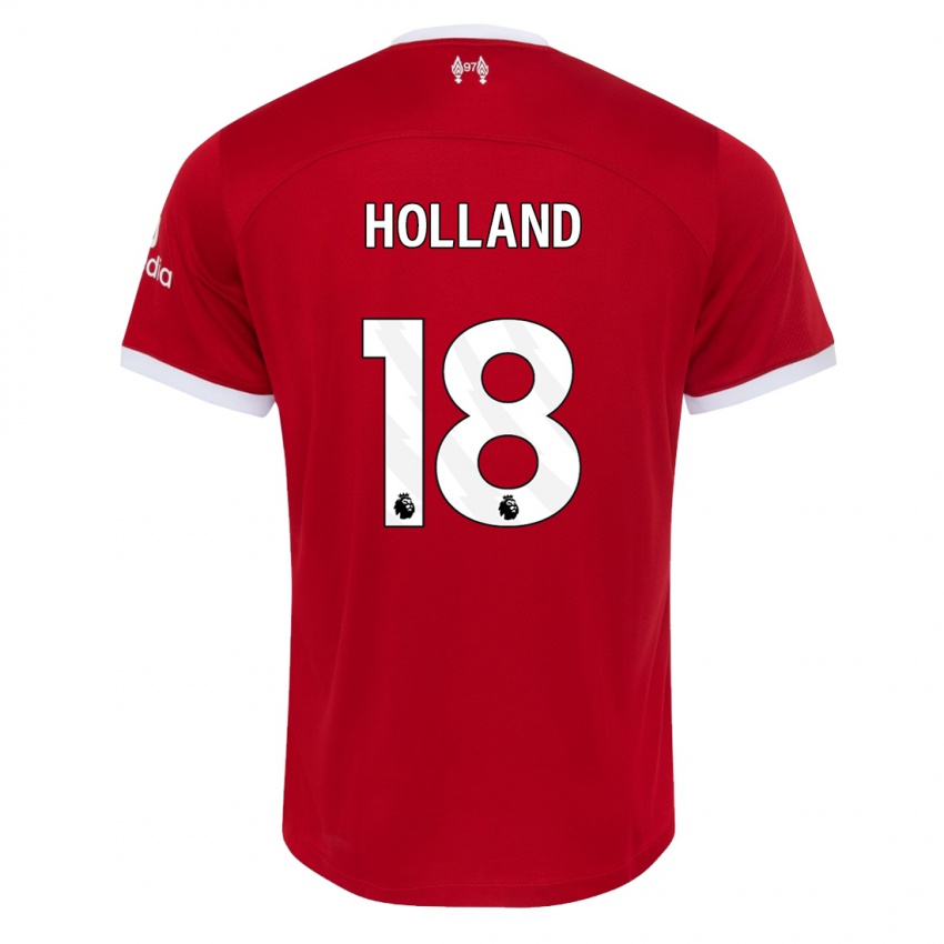 Herren Ceri Holland #18 Rot Heimtrikot Trikot 2023/24 T-Shirt Österreich