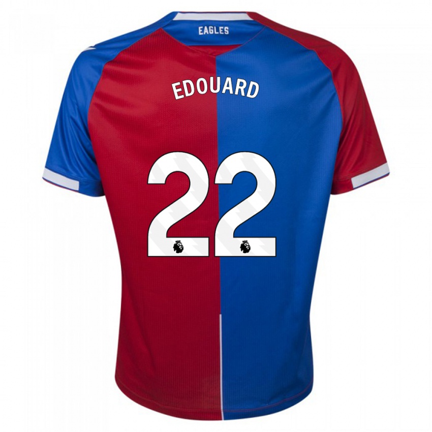 Herren Odsonne Edouard #22 Rot Blau Heimtrikot Trikot 2023/24 T-Shirt Österreich