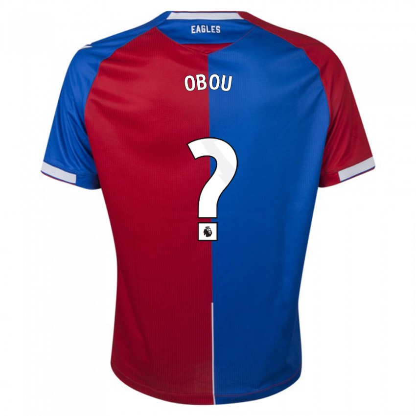 Herren David Obou #0 Rot Blau Heimtrikot Trikot 2023/24 T-Shirt Österreich