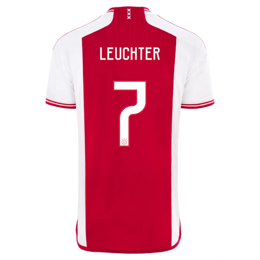Herren Romée Leuchter #7 Rot-Weiss Heimtrikot Trikot 2023/24 T-Shirt Österreich
