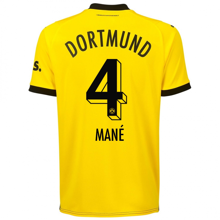 Herren Filippo Mané #4 Gelb Heimtrikot Trikot 2023/24 T-Shirt Österreich