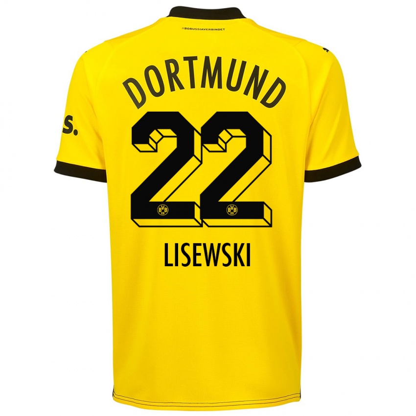 Herren Robin Lisewski #22 Gelb Heimtrikot Trikot 2023/24 T-Shirt Österreich