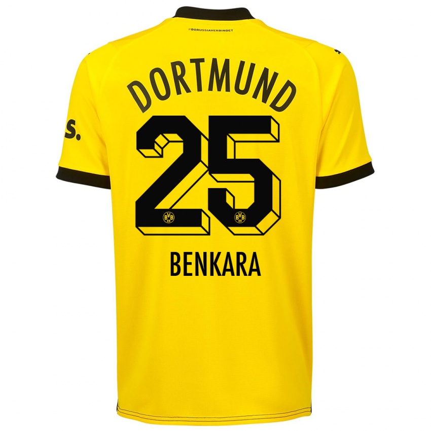 Herren Elias Benkara #25 Gelb Heimtrikot Trikot 2023/24 T-Shirt Österreich