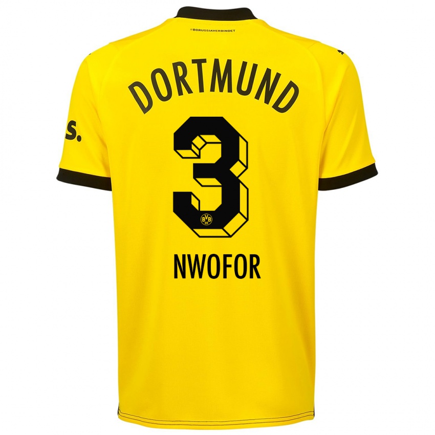 Herren Jamie Nwofor #3 Gelb Heimtrikot Trikot 2023/24 T-Shirt Österreich