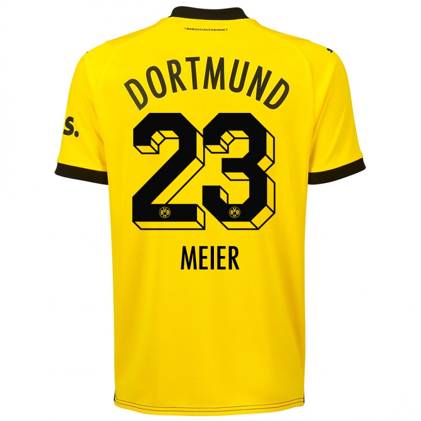 Herren Maximilian Meier #23 Gelb Heimtrikot Trikot 2023/24 T-Shirt Österreich