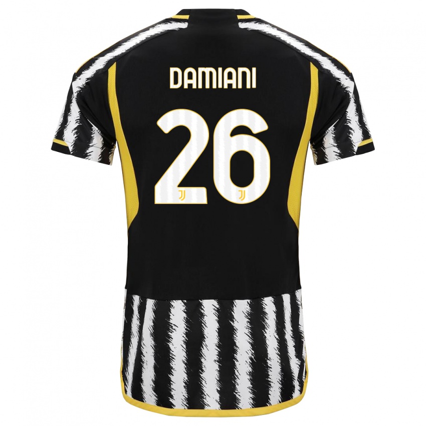 Herren Samuele Damiani #26 Schwarz-Weiss Heimtrikot Trikot 2023/24 T-Shirt Österreich