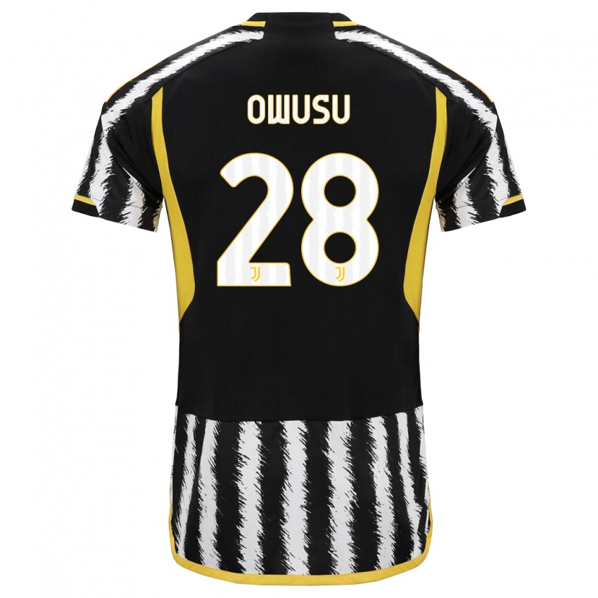 Herren Augusto Owusu #28 Schwarz-Weiss Heimtrikot Trikot 2023/24 T-Shirt Österreich