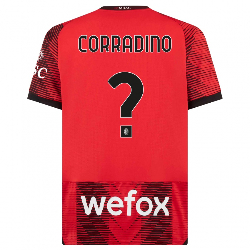 Herren Riccardo Corradino #0 Rot Schwarz Heimtrikot Trikot 2023/24 T-Shirt Österreich