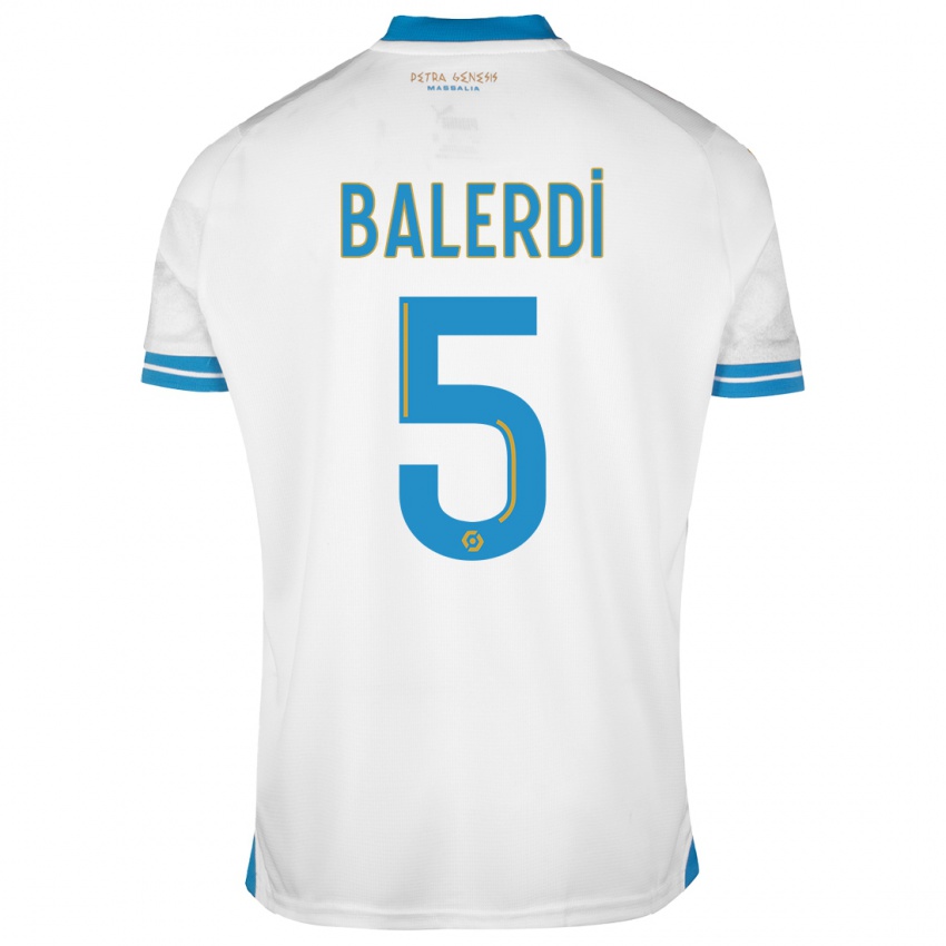 Herren Leonardo Balerdi #5 Weiß Heimtrikot Trikot 2023/24 T-Shirt Österreich