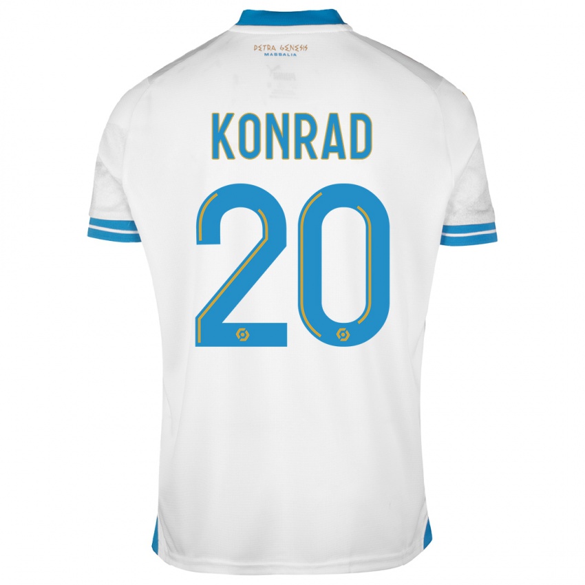 Herren Konrad De La Fuente #20 Weiß Heimtrikot Trikot 2023/24 T-Shirt Österreich