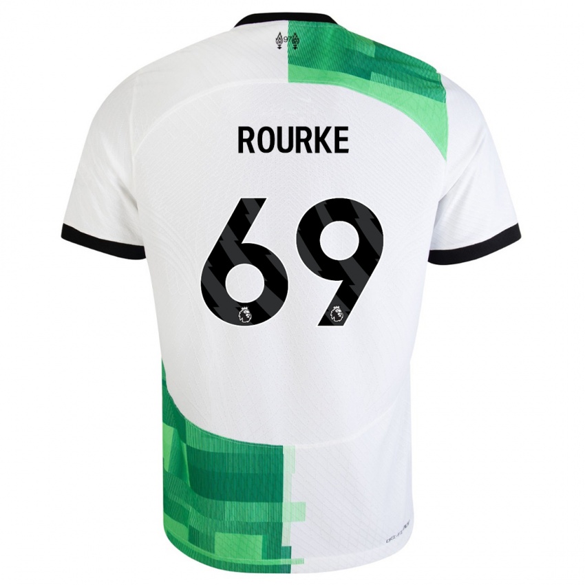 Herren Fidel O'rourke #69 Weiß Grün Auswärtstrikot Trikot 2023/24 T-Shirt Österreich