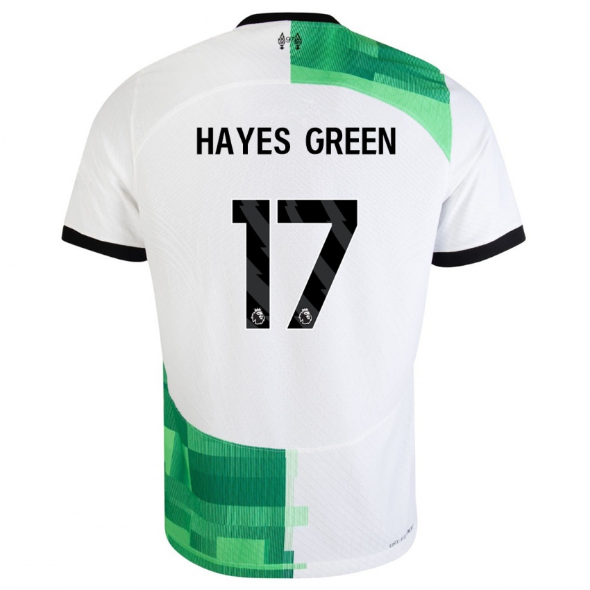 Herren Charlie Hayes-Green #17 Weiß Grün Auswärtstrikot Trikot 2023/24 T-Shirt Österreich