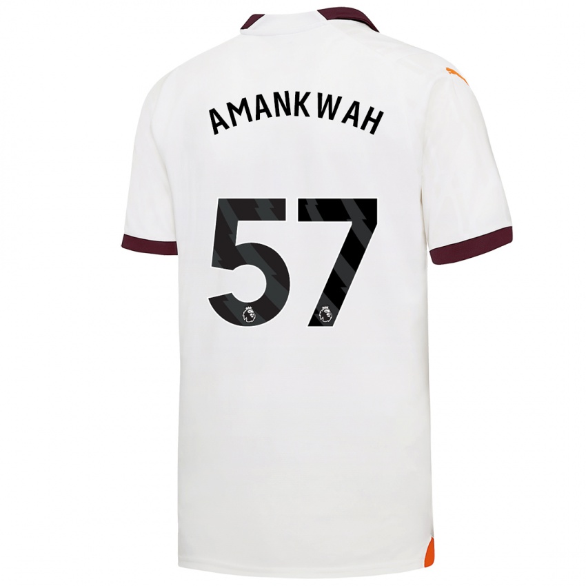 Herren Yeboah Amankwah #57 Weiß Auswärtstrikot Trikot 2023/24 T-Shirt Österreich