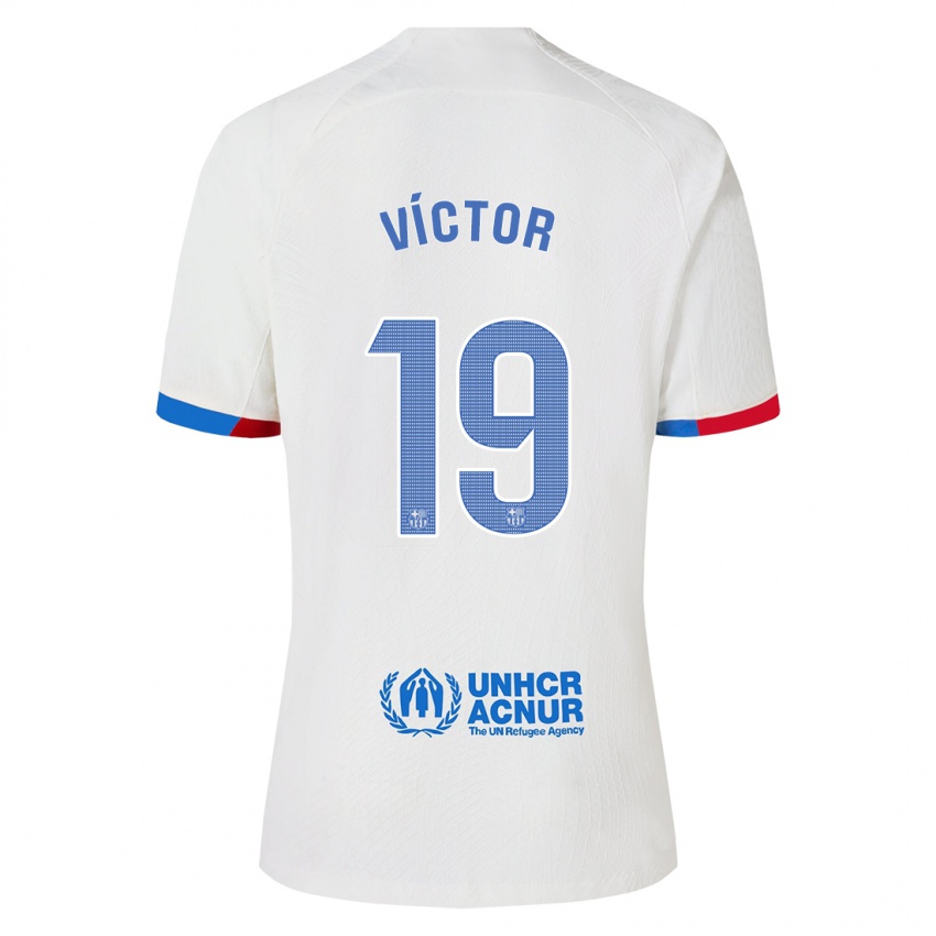 Herren Pau Víctor #19 Weiß Auswärtstrikot Trikot 2023/24 T-Shirt Österreich