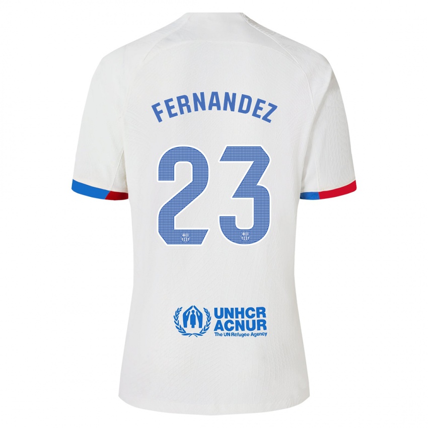 Herren Pelayo Fernandez #23 Weiß Auswärtstrikot Trikot 2023/24 T-Shirt Österreich