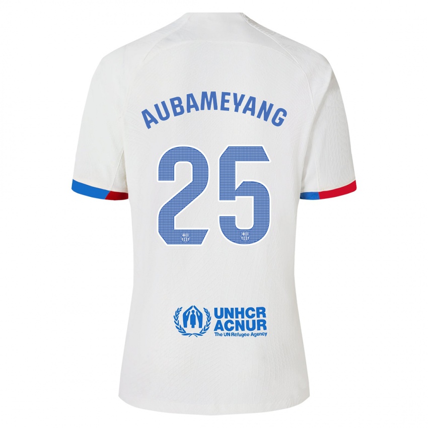Herren Pierre Emerick Aubameyang #25 Weiß Auswärtstrikot Trikot 2023/24 T-Shirt Österreich