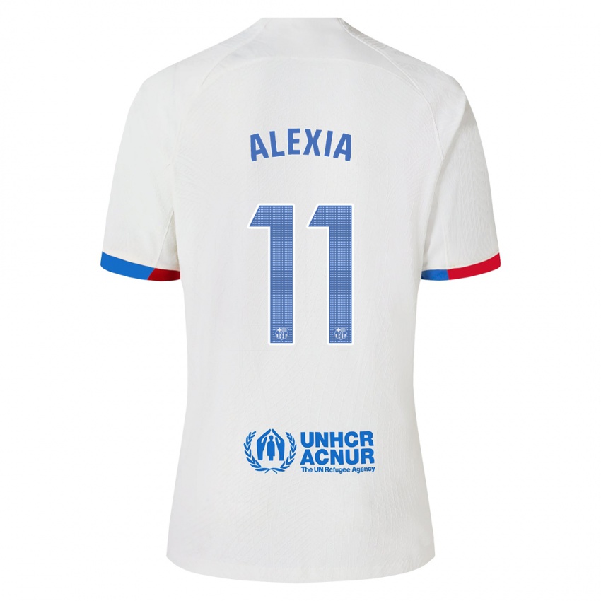 Herren Alexia Putellas #11 Weiß Auswärtstrikot Trikot 2023/24 T-Shirt Österreich