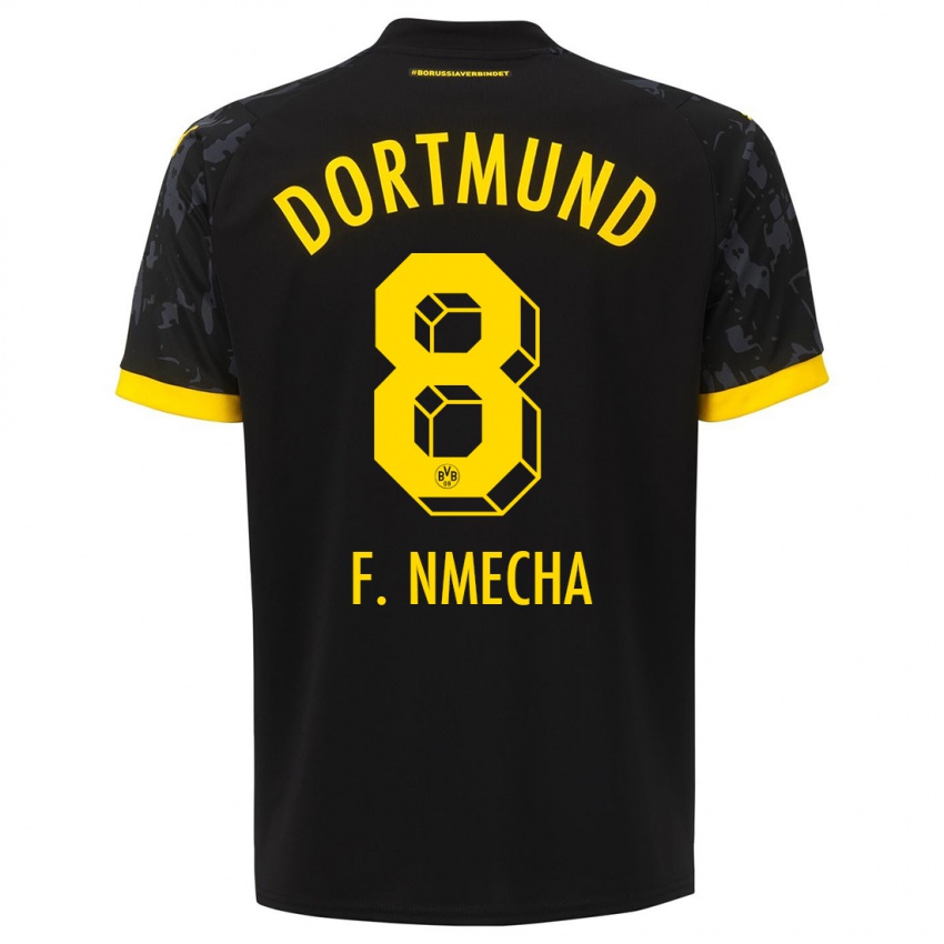 Herren Felix Nmecha #8 Schwarz Auswärtstrikot Trikot 2023/24 T-Shirt Österreich