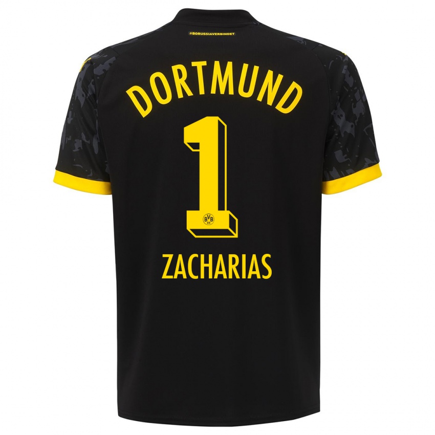Herren Marlon Zacharias #1 Schwarz Auswärtstrikot Trikot 2023/24 T-Shirt Österreich