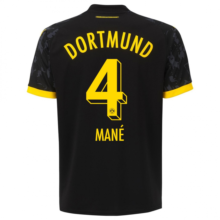 Herren Filippo Mané #4 Schwarz Auswärtstrikot Trikot 2023/24 T-Shirt Österreich