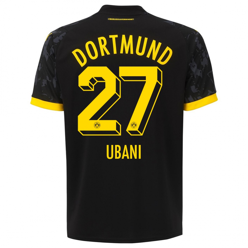 Herren Marlon Ubani #27 Schwarz Auswärtstrikot Trikot 2023/24 T-Shirt Österreich