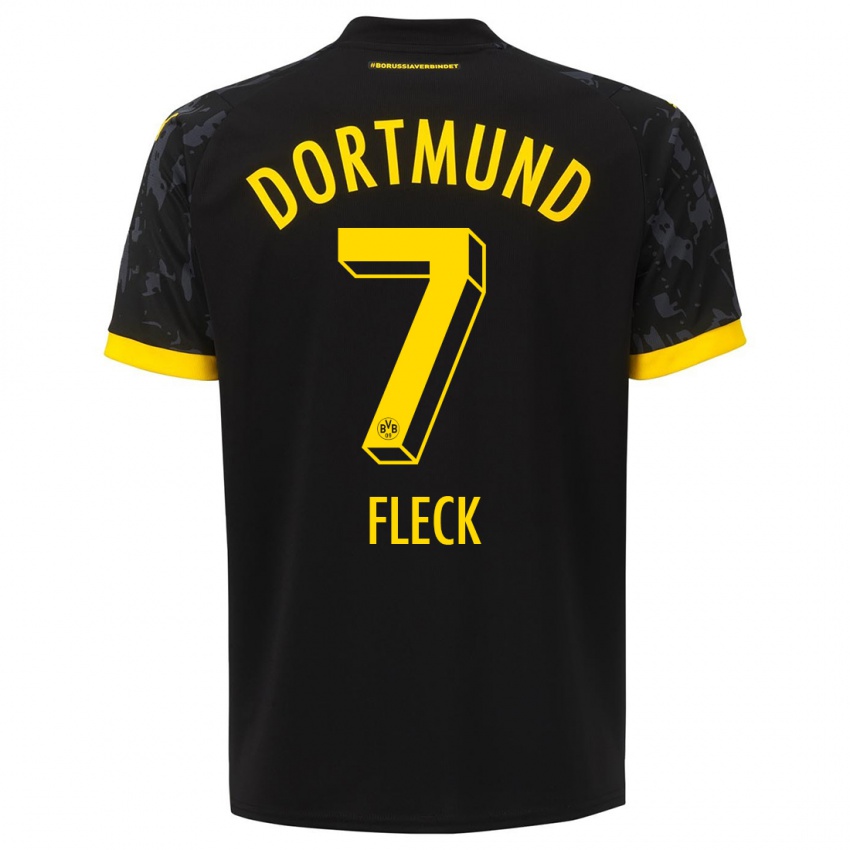 Herren Fritz Fleck #7 Schwarz Auswärtstrikot Trikot 2023/24 T-Shirt Österreich