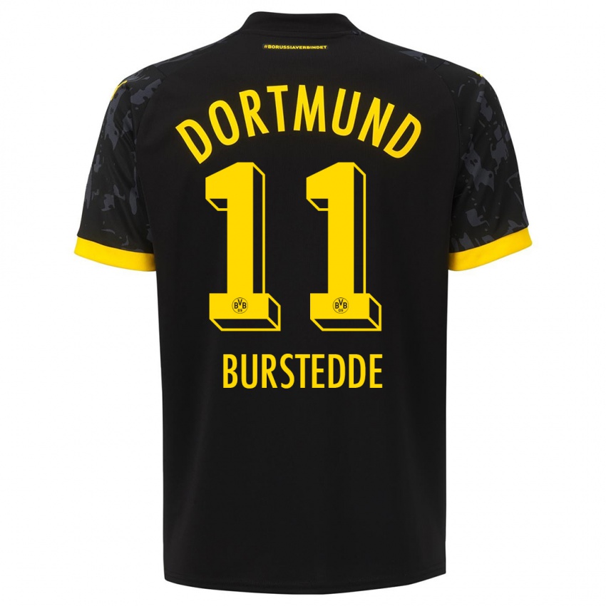 Herren Joshua Burstedde #11 Schwarz Auswärtstrikot Trikot 2023/24 T-Shirt Österreich