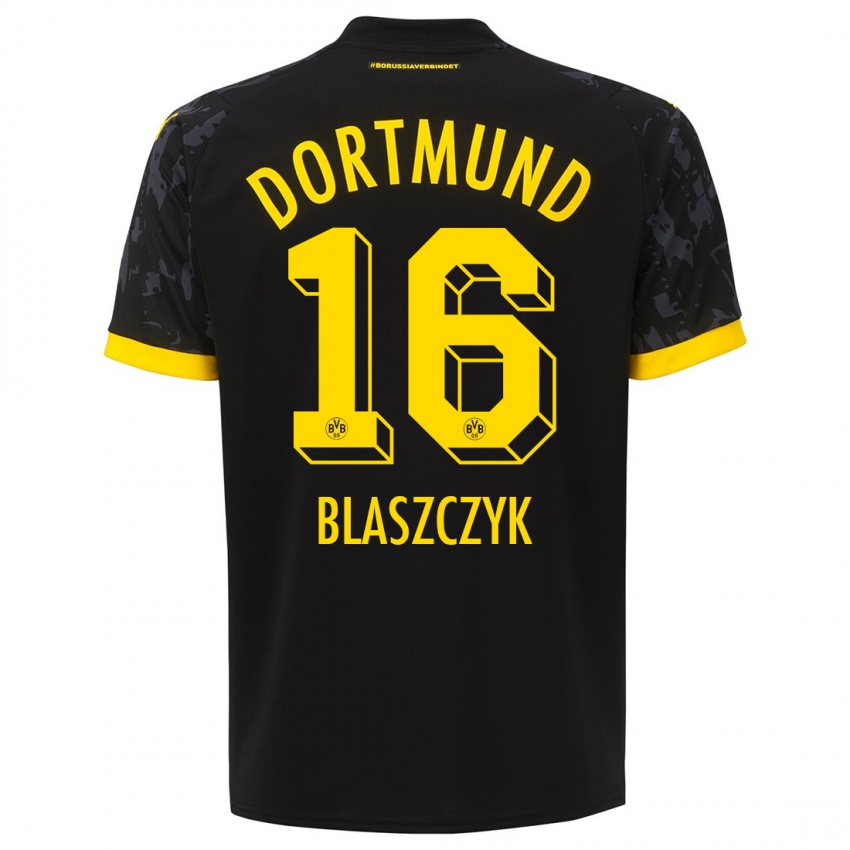 Herren Oliwer Blaszczyk #16 Schwarz Auswärtstrikot Trikot 2023/24 T-Shirt Österreich