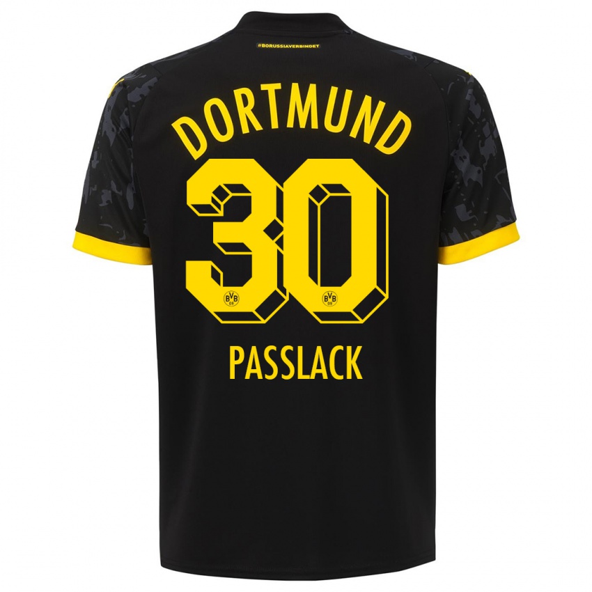 Herren Felix Passlack #30 Schwarz Auswärtstrikot Trikot 2023/24 T-Shirt Österreich