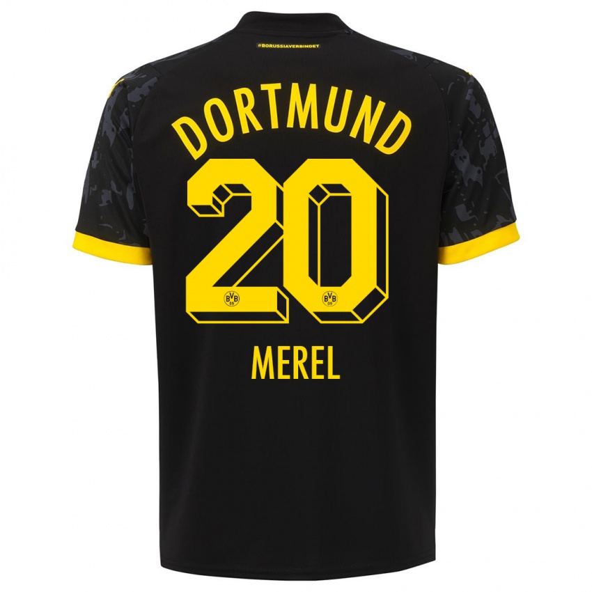 Herren Freriks Merel #20 Schwarz Auswärtstrikot Trikot 2023/24 T-Shirt Österreich